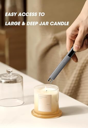 MEIRUBY Electric Candle Lighter, Christmas Stocking Stuffers Gifts for Women Mom Men Wife Sister, USB Arc Rechargeable Windproof Long Lighter for Candle BBQ Housewarming Birthday Gifts Idals - Image 5