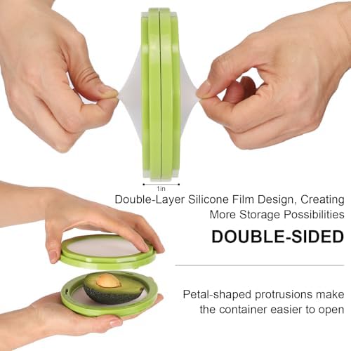 Winb Reusable Avocado Saver & Onion Storage, 4Pcs Silicone Produce Holders - Image 3