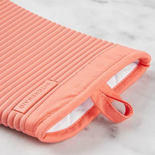 KITCHENAID Ribbed Soft Silicone Oven Mitt 2-Pack Set, 7.5"x13", Bird of Paradise - Image 5