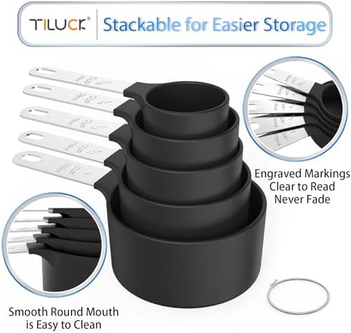 Measuring Cups & Spoons Set, Stackable Cups and Spoons - Image 4