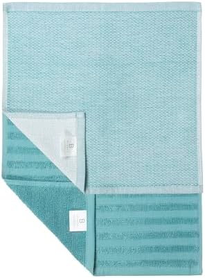 Bumble Premium Dish Cloths 13"x13" (6 Pack) | 100% Natural Ring Spun Cotton | 400 GSM | Highly Absorbent & Soft |Yarn Dyed & Solid Dyed Terry Dish Cloth Set - Aqua - Image 6