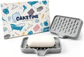 CAKETIME 2 Pack Silicone Soap Dish with Drainage Holes for Bathroom Shower Caddy Kitchen Counter Bar Sponge Holder Drying Rack Sink Organizer Apartment Home Household Necessities Light Gray by CAKETIME