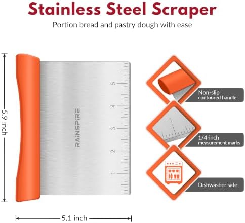 Multi-Purpose Stainless Steel Bench Scraper Dough Blender & Pastry Cutter - Image 2