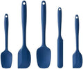 Silicone Spatula Set,5 Piece Food Grade Rubber Spatulas,Navy Blue by Hoewina