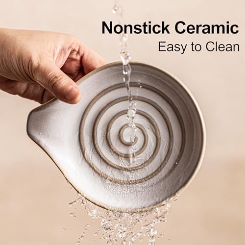 Ceramic Spoon Rest for Stove Top, Large Spoon Holder for Kitchen Counter, Heat-Resistant & Easy to Clean, Non-Stick Spatula Holder for Cooking, Coffee Spoon, Kitchen Decor, White - Image 4