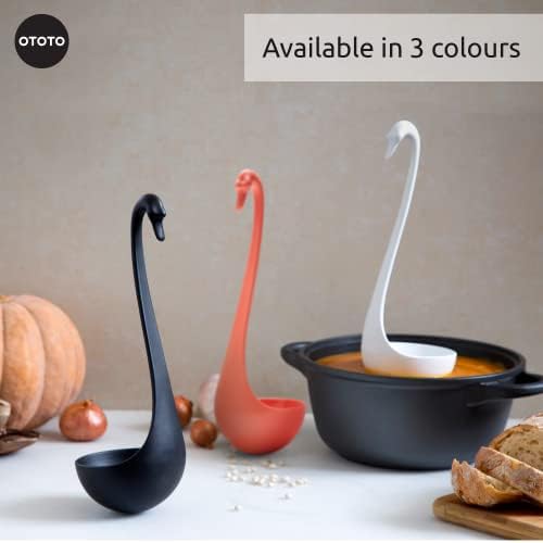 OTOTO Swanky Swan Soup Ladle- Silicone Soup Spoon, BPA-Free, Heat Resistant Soup Ladles For Serving & Cooking - Cute Kitchen Accessories, Unique Kitchen Gifts, Fun Cooking Gadgets (White) - Image 6