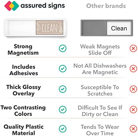ASSURED SIGNS Dishwasher Magnet Clean Dirty Sign 7 x 2 Inch, Premium Build - Image 4