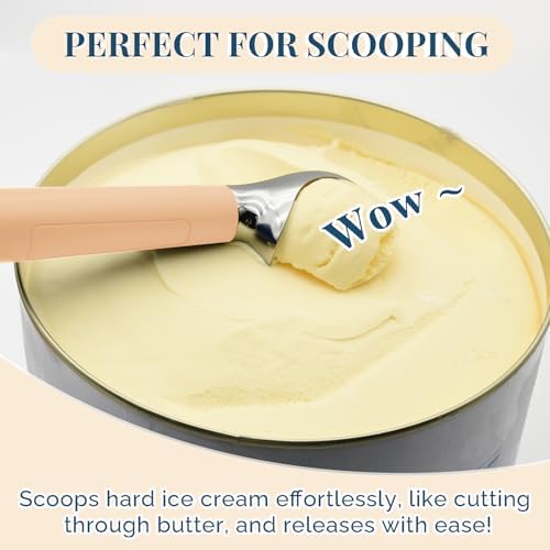 Heated Ice Cream Scoop Rechargeable, Electric Warming Ice Cream Scooper with LED Display, Heats to 158°F for Hard Ice Cream, Easy for Seniors & Kids, IP67 Waterproof (Butter Yellow, 2oz) - Image 4