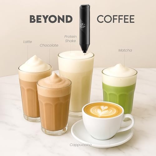 Zulay Kitchen Powerful Milk Frother AA Batteries Included – Ultra Fast Handheld Drink Mixer with Stainless Steel Whisk Stirrer for Coffee, Protein, Matcha & More, Frother Wand Electric Frothmate - Image 7