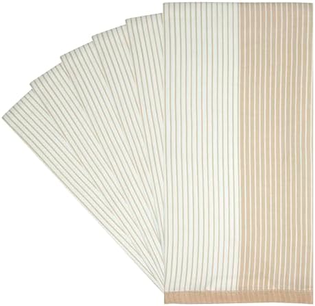 Premium Kitchen Towels 6 Pack 100% Cotton, 20"x28" - Tan - Image 2