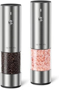 Ultrean Electric Salt and Pepper Grinder Set, Rechargeable,Stainless Steel by Ultrean