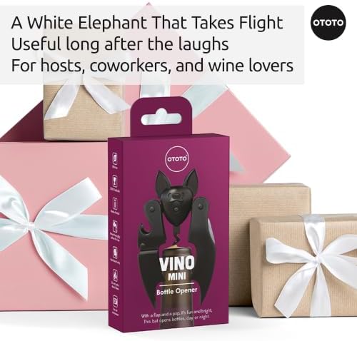 OTOTO Mini Vino Mini Wine Bottle Opener and Corkscrew - Travel Size 2-in-1 Bat Cork Opener, Halloween Wine Tool, Spooky Gifts, Gothic Gifts, Unique Kitchen Gadget - Image 7