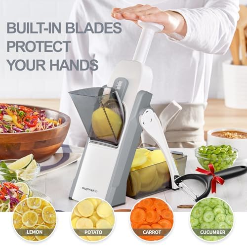 SupMaKin Safe Mandoline Slicer for Kitchen,Adjustable Potato Slicer 1-8 mm - Image 3