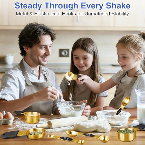 Magnetic Measuring Cups and Spoons Set-Heavy Duty 304 Stainless Steel Cups - Image 3