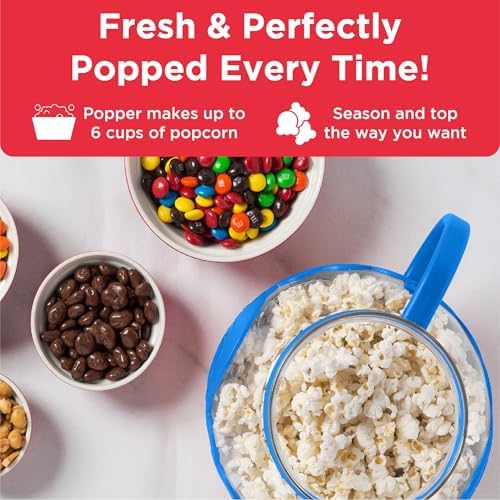 Ecolution Patented Micro-Pop Microwave Popcorn Popper with Temperature Safe Glass, 3-in-1 Lid Measures Kernels and Melts Butter, Made Without BPA, Dishwasher Safe, 1.5-Quart, Blue - Image 4