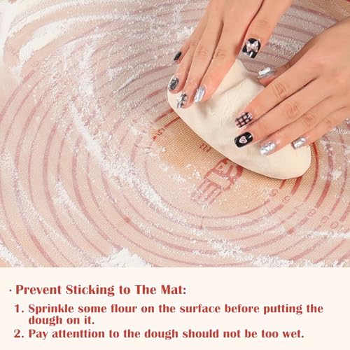 Non-slip Silicone Pastry Mat Extra Large Measurements 28''x 20'' Baking Mat - Image 5
