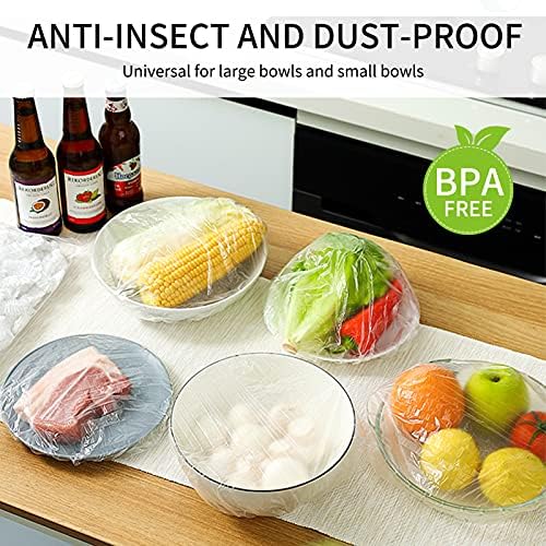 Homelove 100pcs Colorful Plastic Bowl Covers Dish Cover Food Cover, Reusable Elastic Stretch Fresh Keeping Covers, Kitchen Dining Cookware Canning Lids Food Bags, Universal Kitchen Plastic Wrap - Image 2