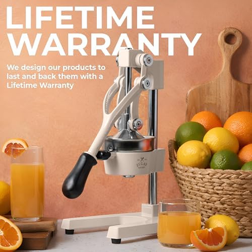 Zulay Kitchen Cast Iron Juicer, Orange Manual Juicer, Citrus Press, Cream - Image 6