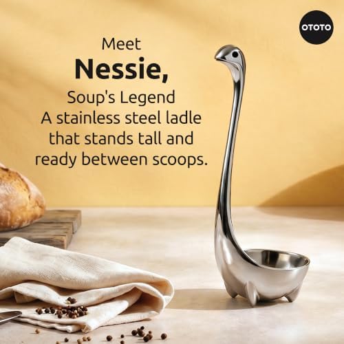 OTOTO The Original Nessie Stainless Steel Ladle - Soup Ladle, Cute Gifts, Funny Kitchen Gadgets, Loch Ness design, Cooking Gifts, BPA Free - Image 2