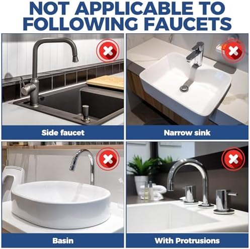 24" Splash Guard Plus Size Silicone Sink Faucet Drying Mat Handle Drip Catcher Tray Dish Sponge Holder Kitchen Accessories Protector Home Organization Gadgets Organizer - Image 5