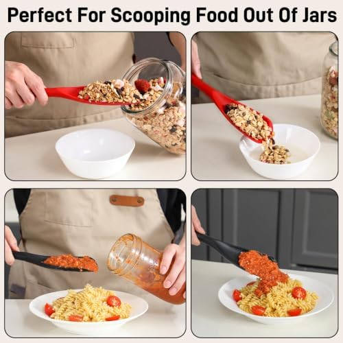3 PACK Silicone Cooking Spatula & Spoon for Nonstick Cookware, BPA-Free - Image 6
