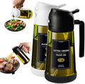 CXINYI - 16oz/470ml Olive Oil Dispenser for Kitchen with Stickers - 2 in 1 Olive Oil Sprayer for Cooking, Air Fryer, and Salad, Black&White (Light-Proof Kitchen Gadget) by CXINYILLC