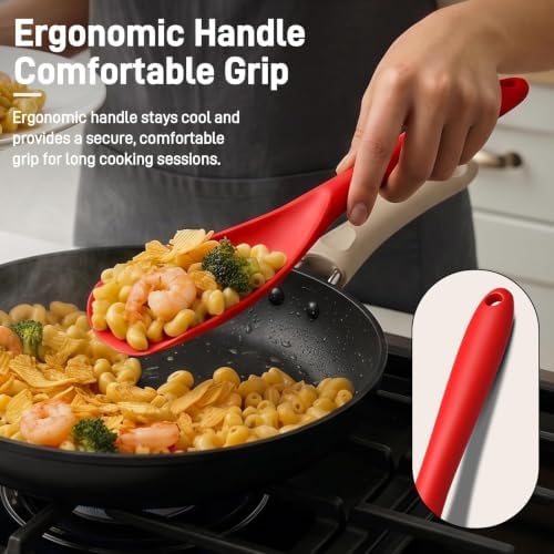 3 PACK Silicone Cooking Spatula & Spoon for Nonstick Cookware, BPA-Free - Image 4