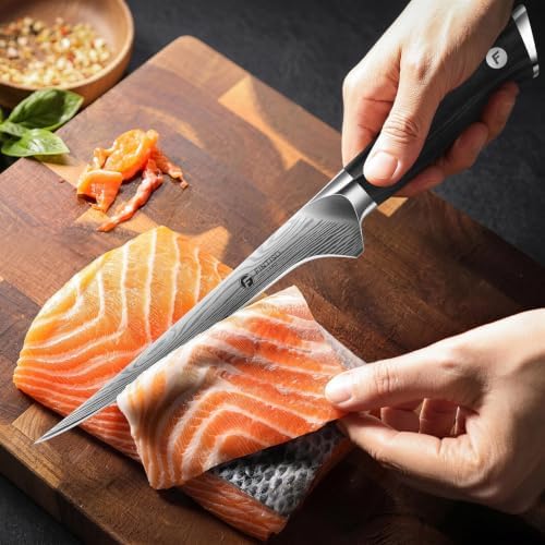 FINTISO Fillet Knife 7 Inch, Super Sharp Japanese Fish Boning Knife - Image 6