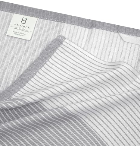 Premium Kitchen Towels 6 Pack 100% Cotton, 20"x28" - Grey - Image 4