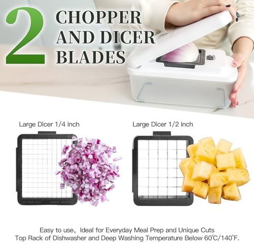 Vegetable Chopper Mandolin Slicer with Container, Chop & Drain in One Step - Image 4