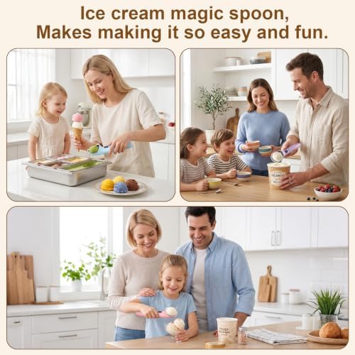 Rechargeable Heated Ice Cream Scoop, 3 Heat Levels, Nonstick Electric Scooper for Hard Ice Cream, Gelato & Sorbet, Ergonomic Solution for Seniors, Kids & Weak Wrists (Blue) - Image 6