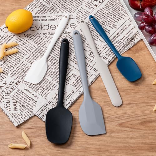 Silicone Spatula Set,5 Piece Food Grade Rubber Spatulas,Multicolor2 - Image 7
