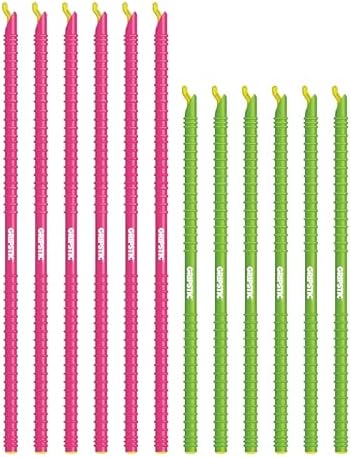 GripStic Bag Sealer - 12-Pack XLarge Reusable Bag Clips, Original Airtight & Waterproof Seal for Food Storage by GripStic