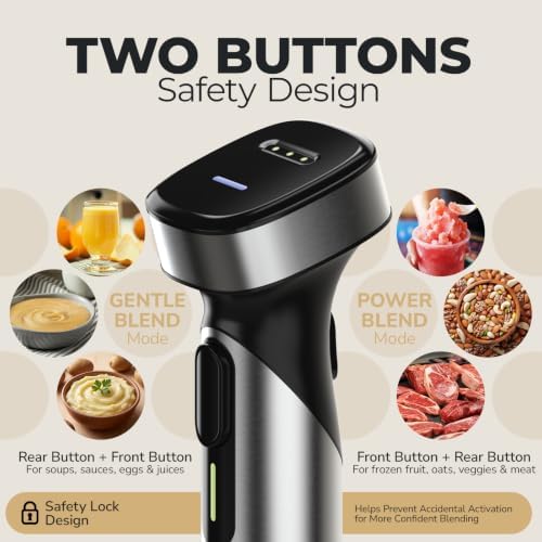Turelar Cordless Immersion Blender Handheld with Rechargeable Battery - Image 3