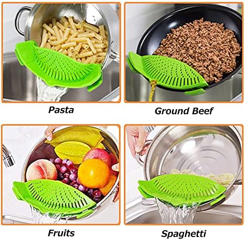 YEVIOR Clip on Strainer for Pots Pan Pasta,Silicone Food Pan Strainer - Image 6