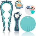 Jar Opener for Weak Hands, Seniors with Arthritis, 5 in 1 Multi Function Bottle Opener Lid Opener for Arthritic Hands with Non Slip Rubber Jar Opener Gripper Pad by HUMANFUN