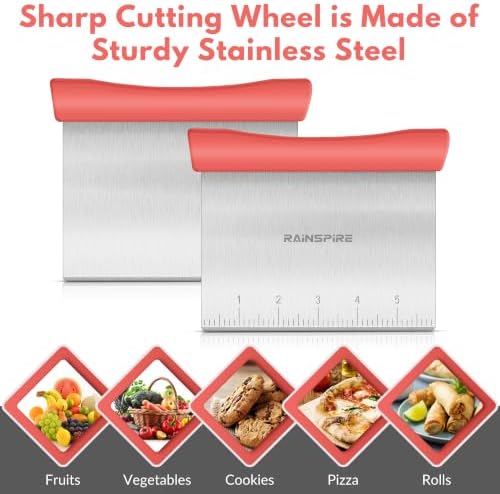 Multi-Purpose Stainless Steel Bench Scraper Dough Blender & Pastry Cutter - Image 6