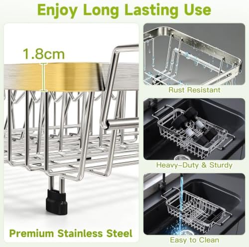 JASIWAY Mini Over the Sink Dish Drying Rack for Compact Apartment, RV - Image 6