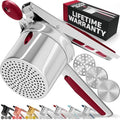 PriorityChef Large 15oz Potato Ricer With 3 Discs, Heavy Duty Stainless Steel Potato Ricer for Mashed Potatoes, Potato Masher, Press and Ricer Kitchen Tool, Red by PriorityChef