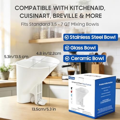KingofKings Flour Funnel for Kitchen Aid Accessories and Attachments - Image 3