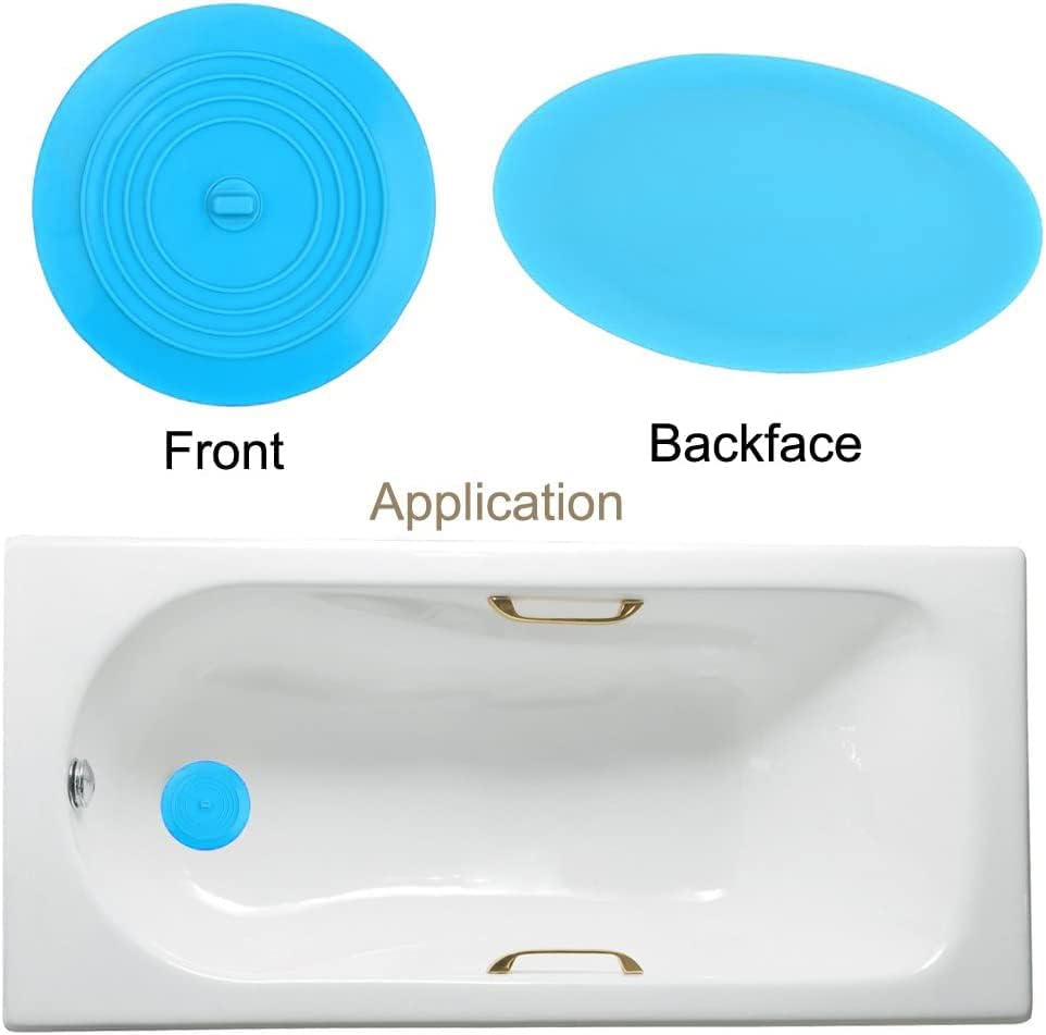 V-TOP Bath Tub Drain Stopper 2 Pack, 6 inch Silicone Drain Cover Tub Plug - Image 6