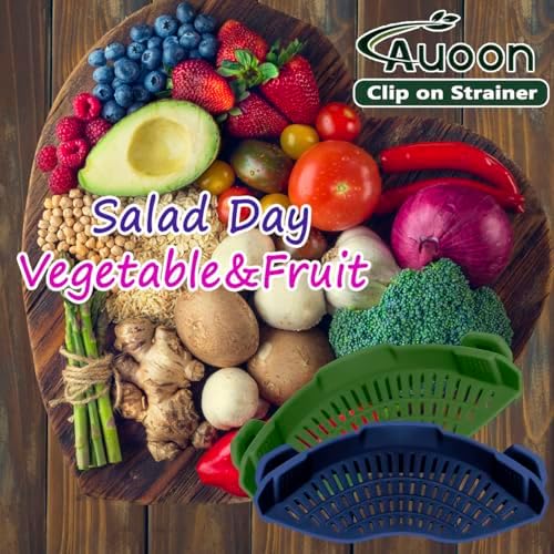 AUOON Clip On Pot Strainer Silicone, Standard 8.86 x 3.55in, Navy - Image 5