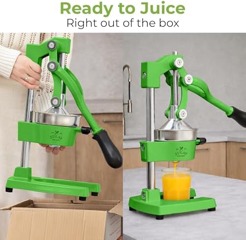 Zulay Kitchen Cast Iron Juicer, Orange Manual Juicer, Citrus Press, Lime - Image 3