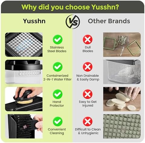 Yusshn Vegetable Chopper, 12-in-1 Food Veggie Chopper Cutter with Container - Image 6