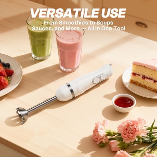 Turelar Immersion Blender Corded 400W, 2 Speed, Emulsifier, Blend, BPA-Free - Image 5