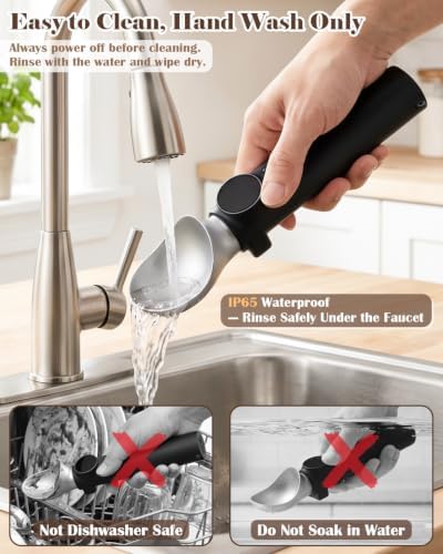 Heated Ice Cream Scoop Rechargeable, Electric Scooper with Drip-Proof Stand - Image 5
