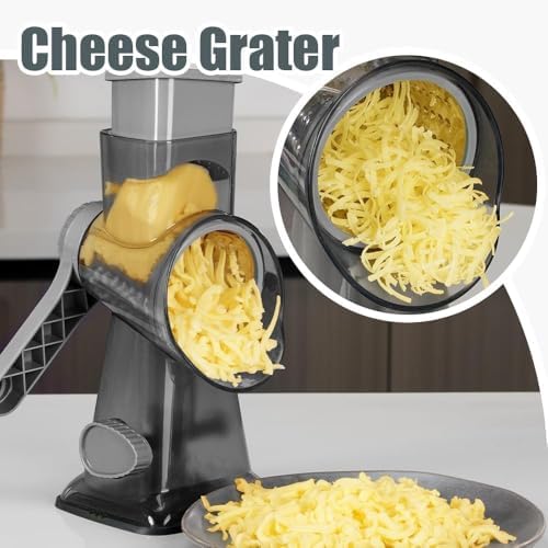 KEOUKE Rotary Cheese Grater, Hand Crank Shredder Slicer, Snow Cone Maker - Image 6
