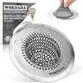 Kitchen Sink Drain Strainer,Patented Reversible Chain Mesh Basket Anti-Clog by Wokdada