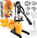 Zulay Kitchen Cast Iron Juicer 9 in 1 Metal Presser, Citrus Squeezer, Black by ZulayKitchen