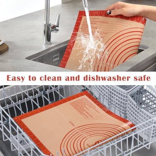 Non-slip Silicone Pastry Mat Extra Large Measurements 16''x 26'' Baking Mat - Image 6
